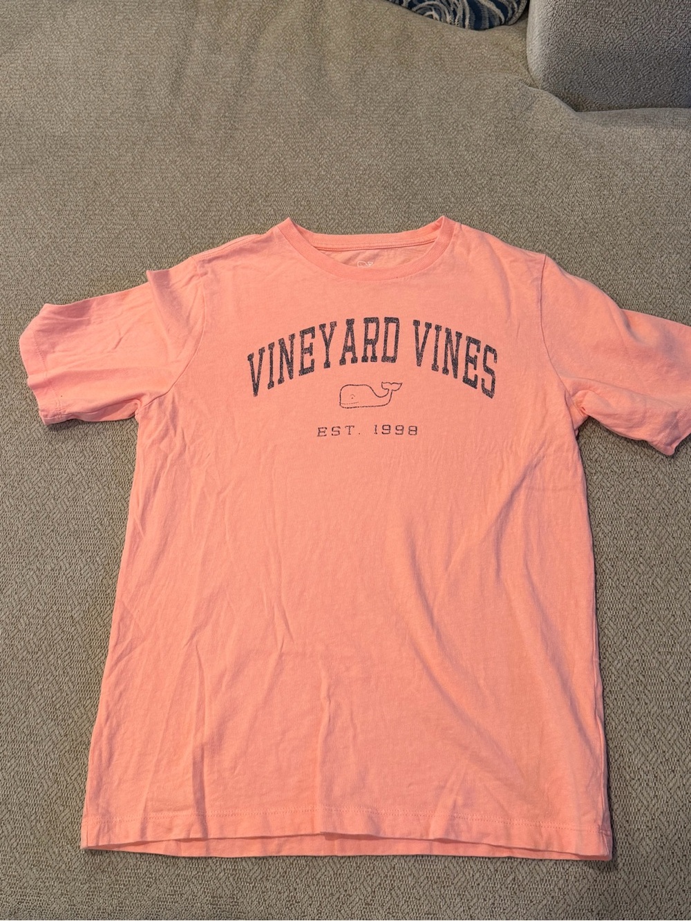 Vineyard Vines Light Pink Graphic Tee with Whale Logo